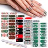 Christmas Nail Polish Strips, DANNEASY 5 Sheets Nail Stickers Full