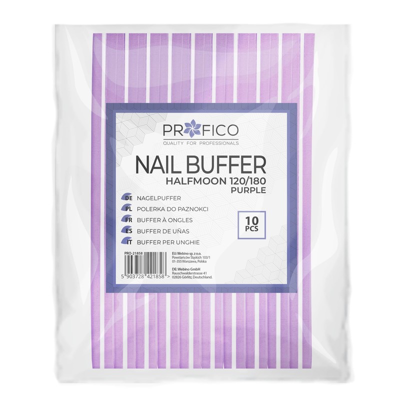 PROFICO Pack of 10 Professional Nail Buffer | Buffer Straight