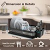 IBERG Dish Drying Rack - Dish Drainer with Utensil Holder