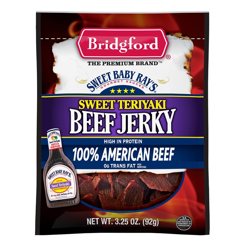 Bridgford Sweet Baby Ray’s Beef Jerky Sweet Teriyaki 3.25 oz