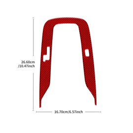 AIRSPEED for 2019-2024 Toyota Corolla 2021-2024 Corolla Cross Carbon Fiber Gear Shift Frame Cover Center Console Interior Trim Accessories, Red