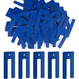 Taiyin 200 Pcs Plastic Shims 1/16 x 1.38 x 2.87 Horseshoe Shims U Shaped Tile Spacers Blue Leveling Shims for Window Door Stack Leveling, Fasteners