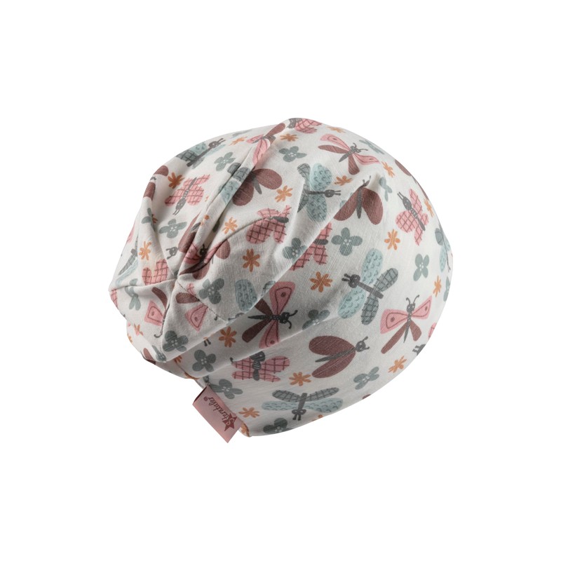 Sterntaler Girls' Beanie Butterflies, ecru