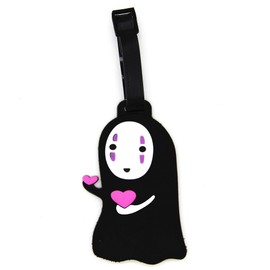 CellDesigns Anime No Face Man Luggage Tag with Adjustable Strap (No Face w/Heart)