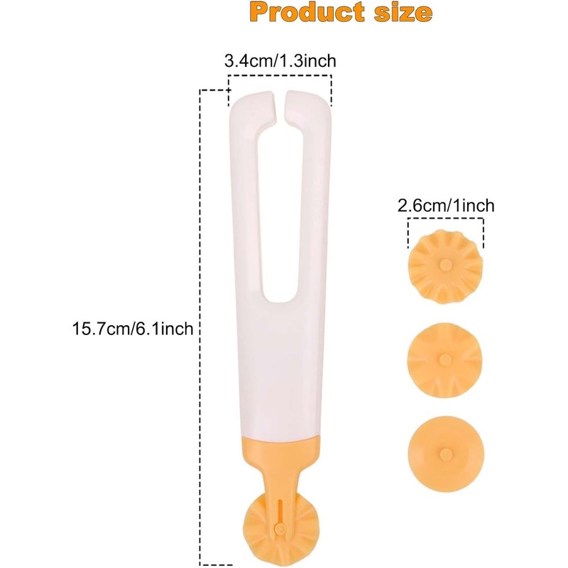 Eokoaiee Pastry Wheel Biscuit Dough Roller Cutter - 4pcs Cutters