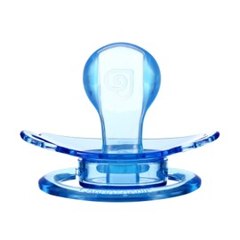 Landofgenie Dummy Adult Size Transparent Bear Model Large Teat Shield 2 Paci Pack - Blue and Pink