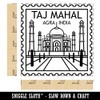 Taj Mahal Agra India Destination Travel Square Rubber Stamp for