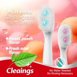 cleaings® Disposable Toothbrushes with Double Cleaning Beads Toothpaste and Clean Floss Picks for Work or Travel - 50 pcs-Mix Flavor（Pack of 2）