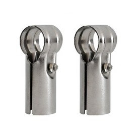 TopHomer 2 Pieces End Rail Clamp 3.5cm Stainless Steel T Pipe Clamps Connector Chain Link Fence Clamps with Screws and Nuts for Home, Warehouse, Shops