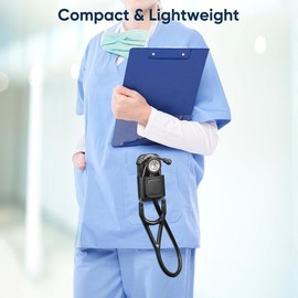 Stethoscope Holder Clip, PU Leather Stethoscope Hip Holder Lightweight Portable Holster for Physicians, Nurses, EMT, Medical Nursing Students
