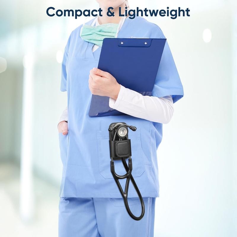 Stethoscope Holder Clip, PU Leather Stethoscope Hip Holder Lightweight Portable