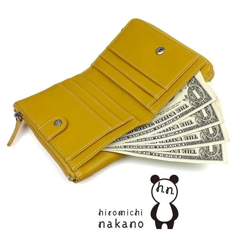 Hiromichi Nakano 6hnl74 Soft Synthetic Leather Bi-Fold Wallet, Zip Around