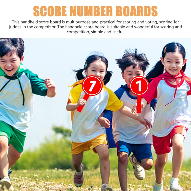 White Board 10Pcs Number Handheld Score Paddles 1-10 Voting Scoreboards