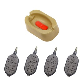 OFXDD Carp Fishing Method Feeder Set - Rubber Release Bait Holder & 4 Pcs Feeders for Fishing - Carp Fishing Equipment (60 g)