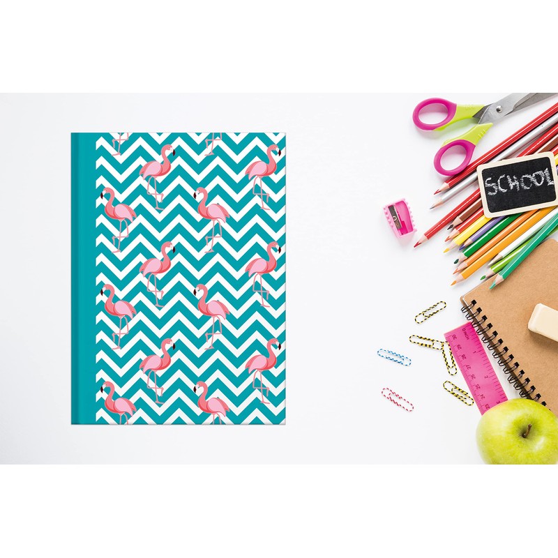 RNKVERLAG 46751 Notebook "Flamingo Blue" Dotted DIN A5 96 Sheets
