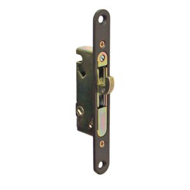 FPL #3-45-S Sliding Glass Door Replacement Mortise Lock with Adapter Plate, 5-3/8” Screw Holes, 45 Degree Keyway- Oil Rubbed Bronze Finish