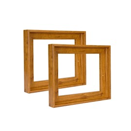 HUACANVAS Canvas Floater Frames for 9"x 12" Canvas Paintings,2 Pack Floating Frames with 0.6"~0.75" Deep for Canvas Print,Canvas Picture Frame,Canvas Frame for Room Decor(Walnut)