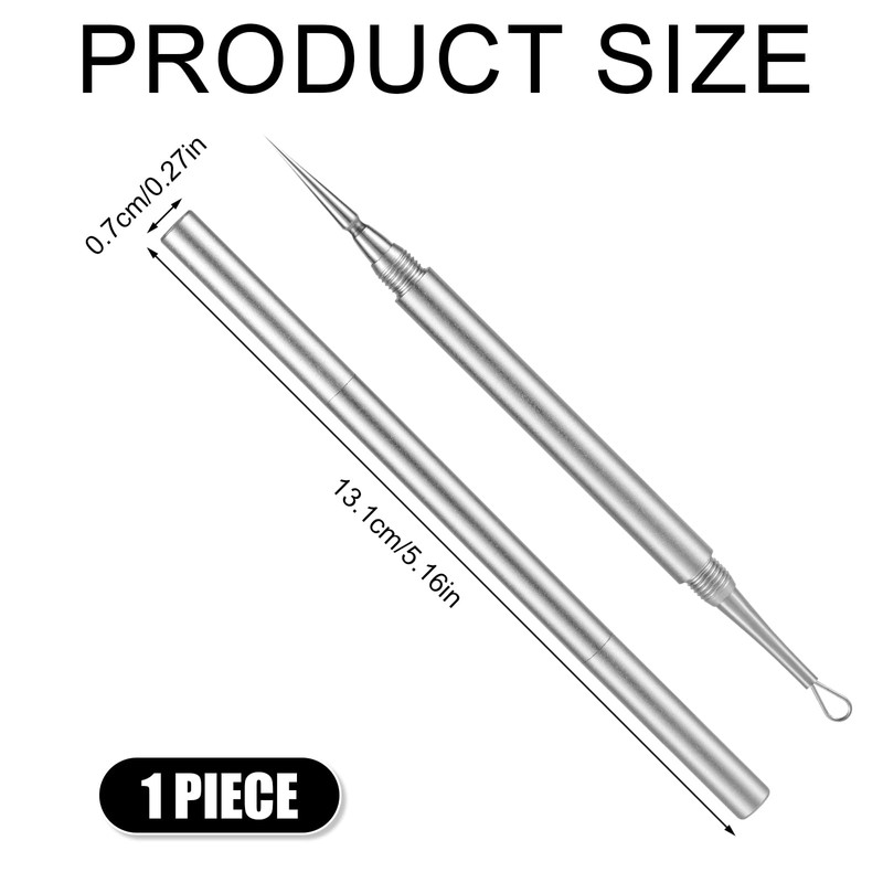Blackhead Extractor, Metal 2 in 1 Black Head Acne Clean