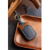 ontto Two-tone Patchwork Leather Car Key Cover Smart Remote Key