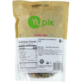 Yupik Organic Kathmandu Trail Mix, 1 lb, with Premium Mango Slices, Almonds, Cranberries, Dry Roasted Soy beans, Pumpkin Seeds, Goji Berries, Brazil Nuts,Brown, Pack of 1