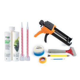 Epoxy Grout & Tools for Tile & Stone, Waterproof, Stain, Mold, Mildew, Crack & Chemical Resistant for Floor & Wall, Ready to Use, Easy to Apply & Clean (Warm Gray +TK2N)