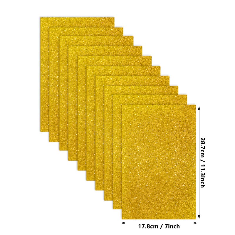 Jtnohx Glitter Foam Sheets with Adhesive Backing, Self Adhesive Eva