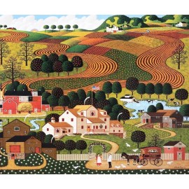 Charles Wysocki "Old Homestead" New Custom FRAMED Art Farm Bakery Americana