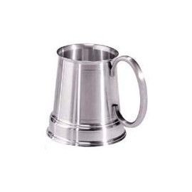 Schwantes Trading Frosted Pewter Beer Mug holds 14 ounces