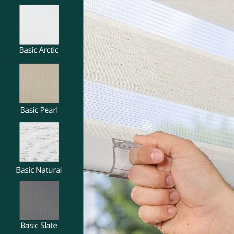 CHICOLOGY Zebra Blinds, Roller Window Shades, Blinds for Windows, Roller