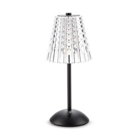 Abbott Collection Black Crystal-Like Shade LED Table Light/Lamp - 12" H - 27-TRILITE-098-BLK