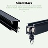 MLOQI Curtain Tracks Ceiling with Soundproof Strips, Curtains Tracks Rails