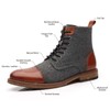 La Milano Mens Winter Dress Boots Cap Toe Lace up
