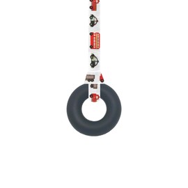 Oojamabobs Sensory Ring pendant chew necklace - Autism - Black with lanyard (6 designs available!) (70cm, Vehicles)