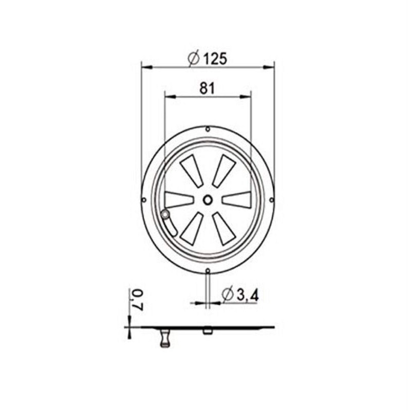 4x Ventilation Rosette Stainless Steel Air Vent Gill Stainless Steel