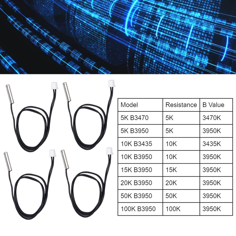 FTVOGUE Sondas de Sensor de Temperatura de 10 Piezas, Termistor