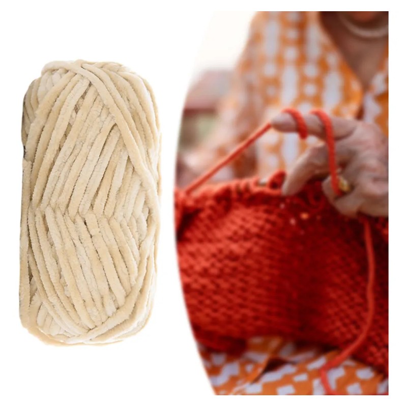Chunky Yarn Giant Wool Yarn 87.49yard Hand Knit Camel Color