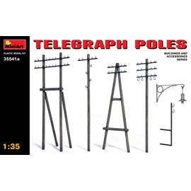 MiniArt 1:35 Scale Telegraph Poles ***Updated Set*** Plastic Model Kit
