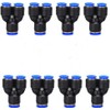 Zwelocy Y Shape Push Fitting Push to Connect Quick Fitting,