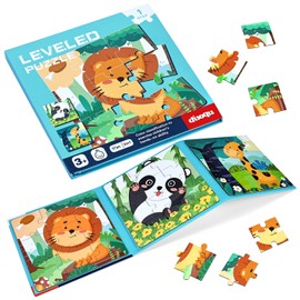 BBLIKE Children's Puzzle Magnetic Puzzle Lion Puzzle for Children Puzzle from 3 Travel Games Children from 3 Learning Toys for Children 3 4 5 Years Old (Lion)