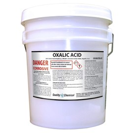 Oxalic Acid - 99.6% - 40 lb. PAIL (C2H2O4) - Metal Cleaning- Rust Removal, Wood Bleaching & Stain Remover and More!