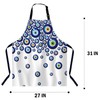 BGBDEIA Blue Evil Eye Apron for Women Men, Adjustable Apron
