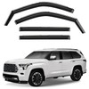 Window Deflectors Smoke Tinted in-Channel Side Window Vent Visor Deflectors