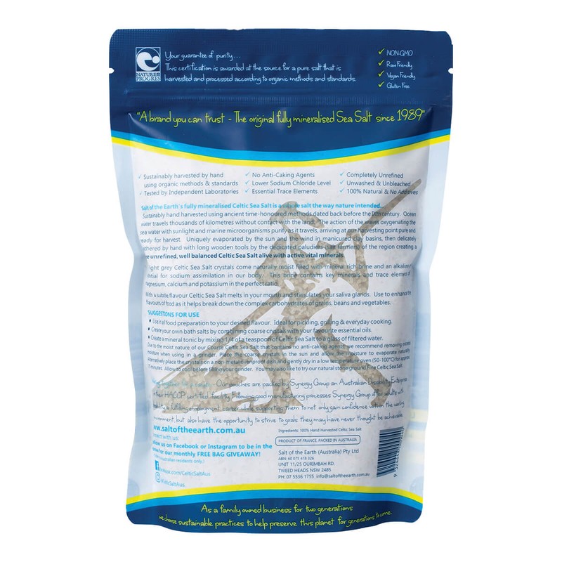 Salt Of The Earth Celtic Sea Salt, Fine 650g