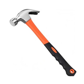 Claw Hammers, 8 OZ Forged Steel Straight Rip Fiberglass Claw Hammer with Soft Non-Slip Handle for Driving & Pulling Out Nails