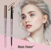 Music Flower Eyebrow Pencil Double Ended, Waterproof Natural Brow Enhancing