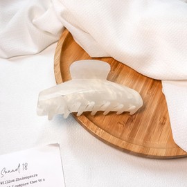 Large Hair Clips, 4.3inch Acrylic Hair Claw Clips, Durable Hair Accessories with Strong Hold Jaw for Various Hair Types & Styles in Stunning Rich Colors, Perfect for Women & Girls (B#)