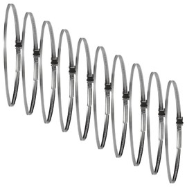 10" Inch Ducting Clamp - 10 Pieces of Adjustable Stainless Steel Duct Hose Clamps with Worm Gear - Wide Diameter Range Fastener for Flexible Ducting (Pack of 10)