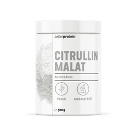 L - Citrulline Malate - Laboratory Tested without Additives - High Dose - Vegan - 500 g - Direct from the Manufacturer from Germany - BetterProtein® - High Dose Amino Acids for Muscle Building and