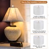 PATIKIL 39mm Lamp Shade Finial, 2 Pcs Cube Crystal Lamp