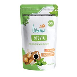 Livana | Stevia | Endulzante natural | Sustituto de azúcar | Keto | Sin Calorías | 250 gramos